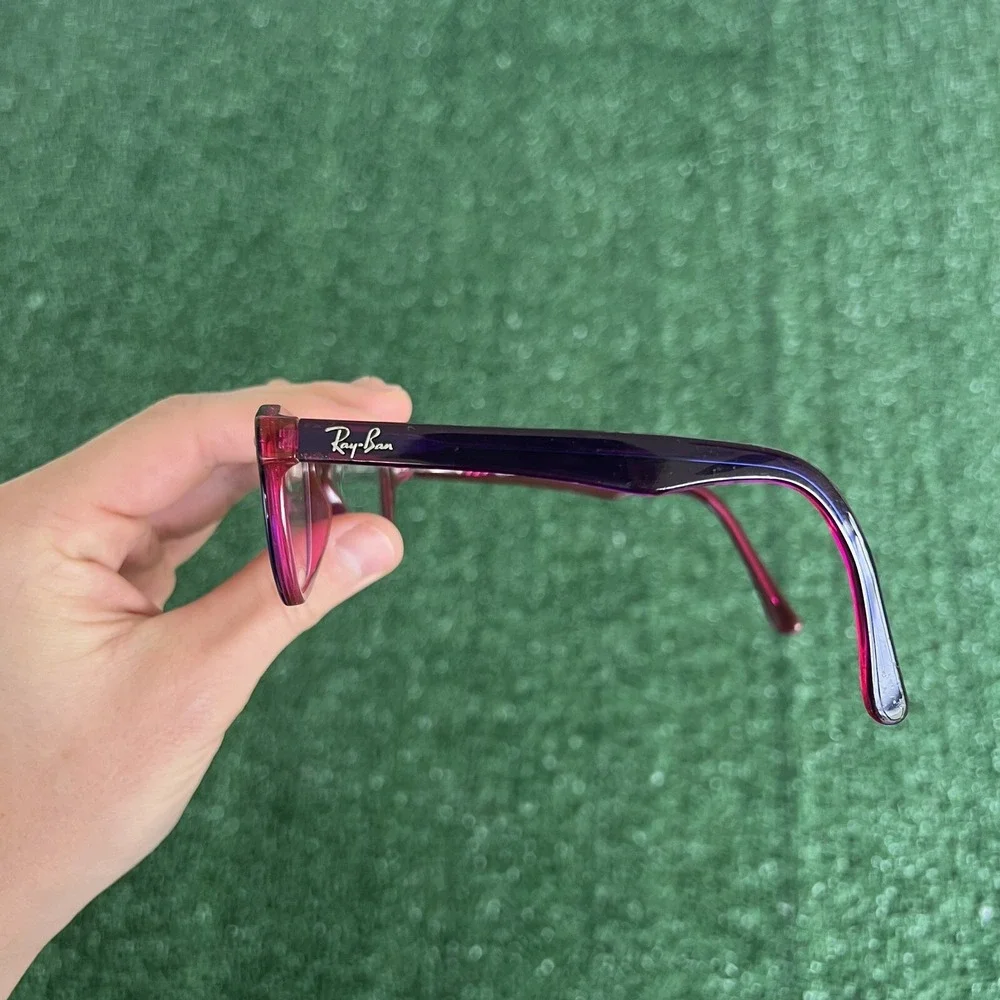 Ray-Ban RB1555 3666 Eyeglasses Purple Pink Full Rim 48-16-130 Frames Only w Case